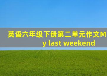 英语六年级下册第二单元作文My last weekend